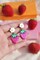 Sparkly Strawberry, Glitter Strawberry Earring, Lightweight, Fruit Earring product 1